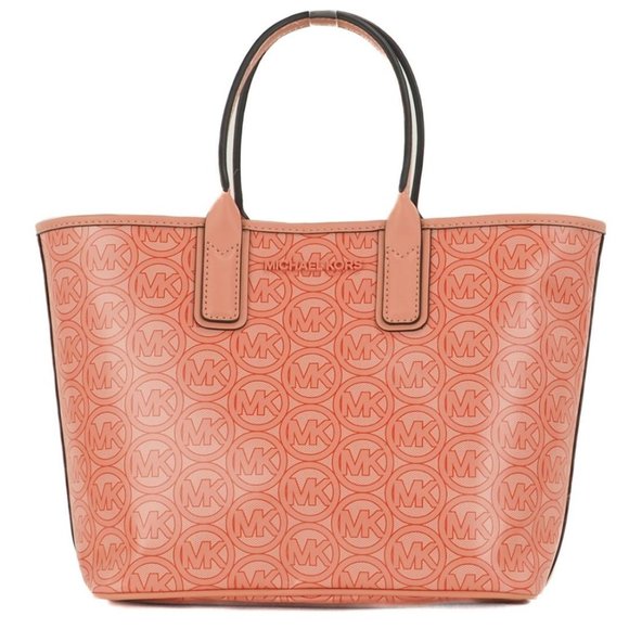 Michael Kors Handbags - NWT Michael Kors Jodie Small Tote Bag Sherbert Jacquard Logo Recycled Polyester